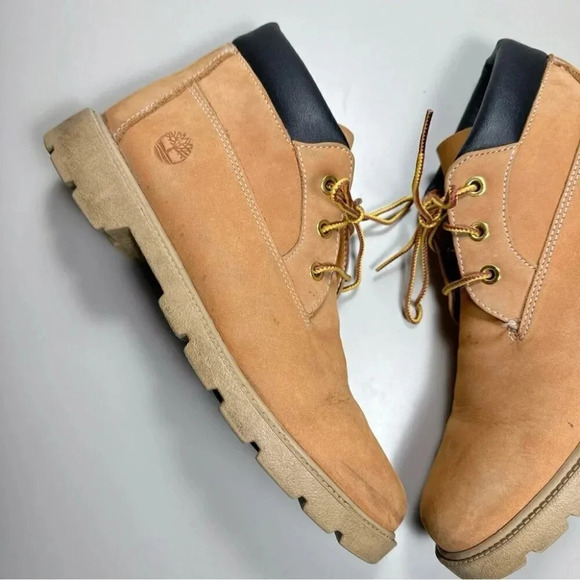 Timberland Size 6 Leather Youth Boys  Wheat Nubuck Chukka Boots - Picture 10 of 16